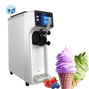 Commercial Automatic Soft Serve Ice Cream Machine 10-15L/H Stainless Steel