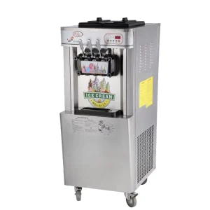 Commercial Automatic Soft Serve Ice Cream Maker Machine 18L/H Tabletop Stainless Steel