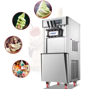 Commercial Automatic Table Top Three Flavor Soft Serve Ice Cream Making Machine Maker Soft Ice Cream Machine