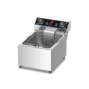 Commercial Automatic Thermostatic Stainless Steel Deep Fryer 3KW 6L Large Capacity Electric Fryer for Food Stall