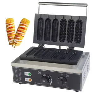 Commercial Belgian Bubble Waffle Machine Sausage Hot Dog Waffle Machine Provided SY Waffle Maker Non stick Electric 6 Sticks