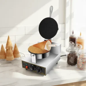 Commercial Belgian Stainless Steel Waffle Cone Machine Ice Cream Maker Multi Functional Household Electric French Spanish