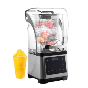Commercial Blender Mixer and Juicers Quiet Low Noise Smoothie Blender Food Processors Heavy Duty Blender With Sound Cover
