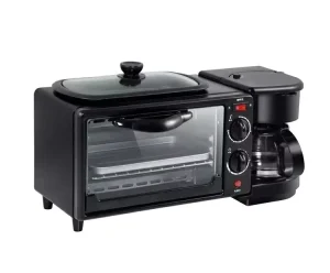 Commercial Breakfast Maker Coffee Machine + Bread Toaster + Frying Pan Stainless Steel Mini Station