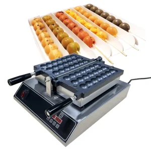 Commercial Bubble Waffle Ball on Stick Iron Takoyaki Machine for Small Business Takoyaki Waffle Stick Makers