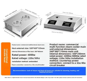 Commercial Bun Steamer Adjustable Steam Furnace