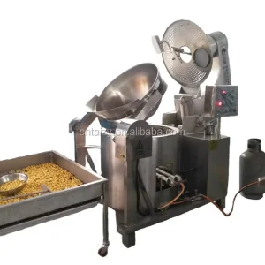 Commercial Caramel Industrial Continuous Popcorn Machine