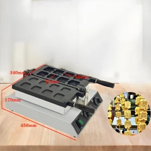 Commercial Character Shape Snack Maker Electric Food Molding Machine Custom Letter Waffle Machine for Street Food