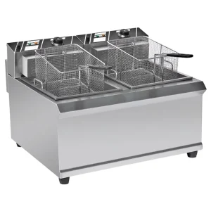 Commercial Chips Machine 12L Two Tank Chicken Friteuse Deep Fryer Easy Operate Stainless Steel Electric Fryers