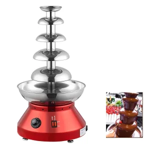 Commercial Chocolate Fountain Cascade Machine 5 Tie Chocolate Fondue Fountain Machine