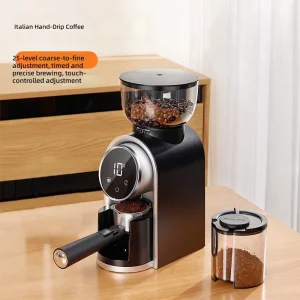 Commercial Coffee Beans Grinder Professional Touch Screen Adjustable Electric Stainless Steel Burr Hotel Household
