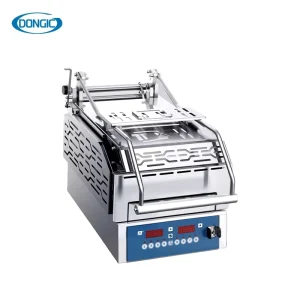 Commercial Cooking Equipment Function Non-Stick Stainless Steel Countertop Electric Double Sided Clamshell Griddle Grill