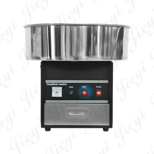 Commercial Cotton Candy Machine 1000W Large Stainless Steel Bowl Electric Candy Floss Maker with Voltage Display