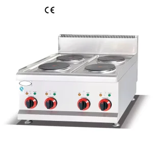 Commercial Countertop Electric 4 Burner Hot Plate Cooker Stainless Steel Electric Stove Catering Kitchen Equipment