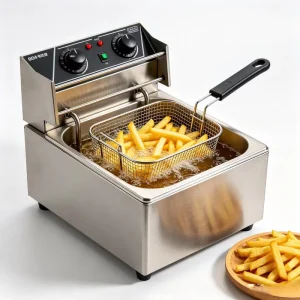Commercial Countertop Electric Deep Fryer 10 L 2.5KW Adjustable Temperature Detachable Stainless Steel Oil