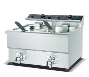 Commercial Countertop Electric Deep Fryer 2 Tank 2 Basket Potato Chips Chicken Fryer Machine for Restaurant
