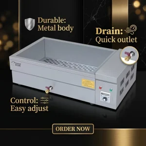 Commercial Countertop Electric Deep Fryer 50L Large Capacity Stainless Steel Mechanical Control Panel High Efficiency for French