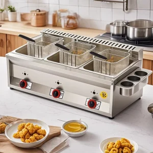 Commercial Countertop Stainless Steel Gas Deep Fryer Chips Whole Chicken Frying Machine Freidora Electrica