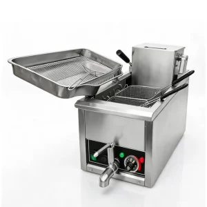 Commercial Countertop Vertical Deep Fryer for Food Trucks Kitchens
