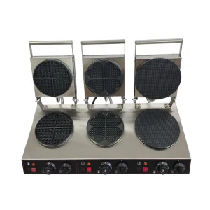 Commercial Countertop Waffle Maker 220V Non Stick Waffle Cone Maker Restaurant Food Stall Buffet Dessert Catering Device 3.6kW