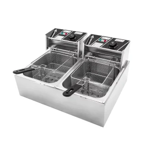 Commercial Deep Chips Snack Fryer Double Fryer Pan