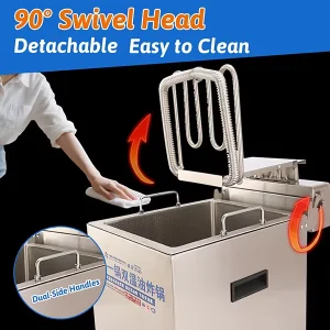 Commercial Deep Fryer Electric with Digital Display Thermostat and Removable Heating Tube for Restaurant and Hotel Kitchen