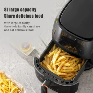 Commercial Digital 8L Air Fryer Oven Smart Touch Screen Oil Free Electric Deep Fryer Hot Air Fryer Large Capacity Air Fryer