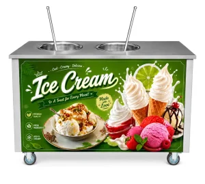 Commercial Dondurma Ice Cream Machine 1 Pot Turkish Hard Serve Ice Cream Maker for Gelato Shops