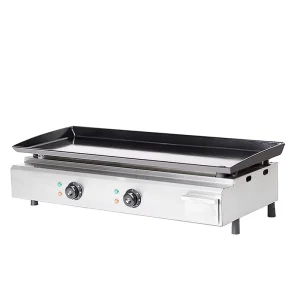 Commercial Double-Headed Electric Griddle Grill with Independent Temperature Control