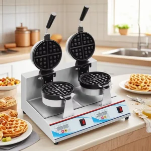 Commercial Double Plate Belgium Waffle Baker Waffle Maker Machine