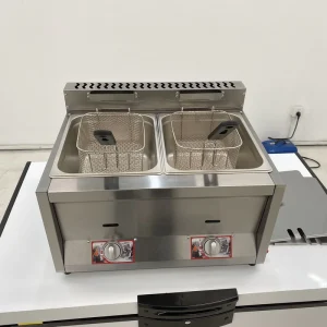 Commercial Double Tank Electric Deep Oil Fryer Stainless Steel Chicken Fryer