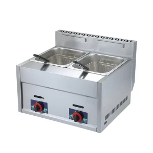 Commercial Double-Tank Gas-Electric Stainless Steel Deep Fryer, Large-Capacity Household Fryer, Restaurant Fryer