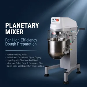 Commercial Dough Mixer with Stainless Steel Bowl 5 Speed Adjustable Multifunctional for Bakery Production
