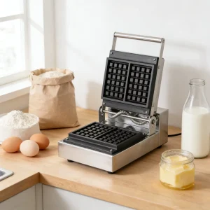 Commercial Electric 110 220V Stainless Steel Waffle Maker Baker Non Stick Deep Fried Snacks Including Corn Dog Machine Household