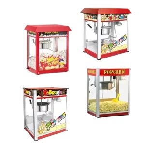Commercial Electric Automatic Multi-Taste Glass Stainless Steel Corn Popcorn Maker Industrial Cinematic Bakery Popcorn Machine