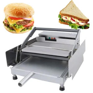 Commercial Electric Burger Bun Toaster Sandwich Maker Bread Toaster Mini Automatic Griller Machine Food Processing Machinery