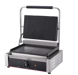 Commercial Electric Cast Iron Contact Sandwich Panini Press Maker Grill Griddle Machine