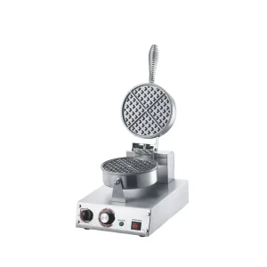 Commercial Electric Ceramic & Stainless Steel Round Waffle Maker Sandwich Function Hotel Use 220V US Plug