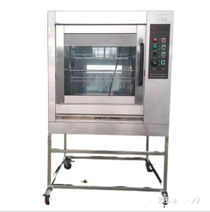 Commercial Electric Chicken Rotisserie Oven Stainless Steel Energy Efficient Built in Timer Hinged Door for Roasting Whole