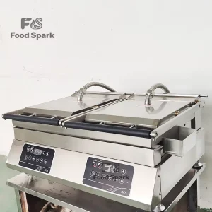 Commercial Electric Clamshell Griddle Double Sided Stainless Steel Grill with Fast Heating for Burger Steak