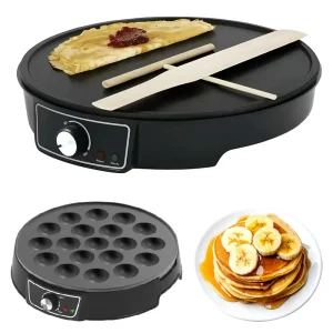 Commercial Electric Crepe Pancake Maker Auto Temperature Control Overheating Protection Nonstick for Household