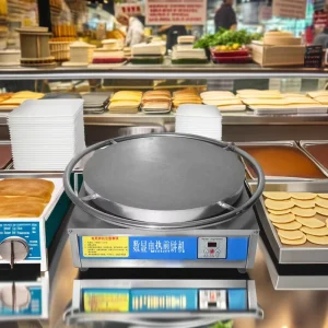 Commercial Electric Crepe and Pancake Maker Machine Steel Automatic Hot Plate Heating Tube Core for Restaurant Hotels Home Use