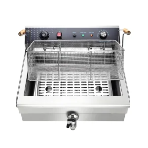 Commercial Electric Deep Fryer 35L Large Capacity 220V Single Tank Single Basket with Automatic Temperature Control