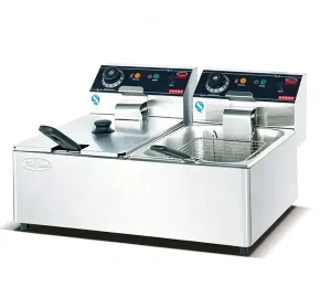 Commercial Electric Deep Fryer DF 6L-2 Dual Tank 6L Each Countertop Stainless Steel 4.4KW 220V CE Certified Street Food