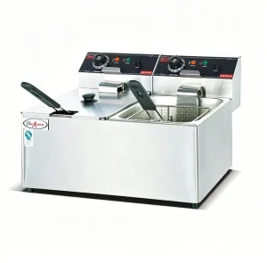 Commercial Electric Deep Fryer DF 8L 2 Dual Tank 2 Basket 8L Each Countertop Stainless Steel CE Certified Street Food Snack