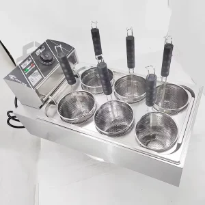 Commercial Electric Deep Fryer Machine 8L+8L Double Tank with Motor for Bakery Snack Food Factory Home Use