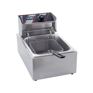 Commercial Electric Deep Frying Machine for Fast Food Restaurants Hotels Stainless Steel Adjustable Thermostat Control Household