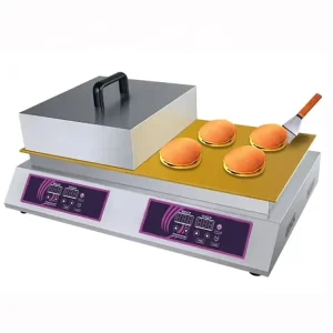 Commercial Electric Digital Single Double Fluffy Egg Cream Pastry Pancake Crepe Cheese Cake Machine