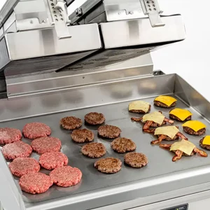 Commercial Electric Double Sided Burger Grill Heavy Duty Clamshell Griddle Fast Heating Stainless Steel Flat Top Griddle