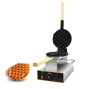 Commercial Electric Egg Machine for Baking Belgian Thick Waffle 1415W Stylish Western Kitchen Stall for Home Desktop 220V